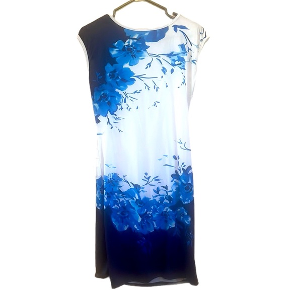 M Women Dress Summer Sleeveless Crew Neck Floral Print Slim Casual Bodycon - Picture 4 of 10